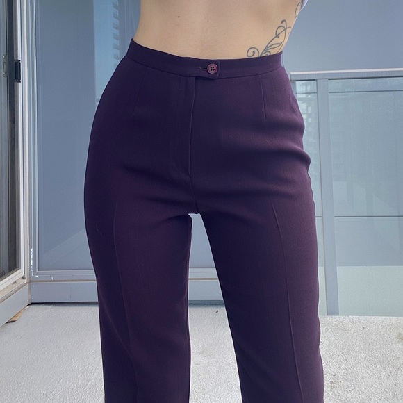 Vintage High Waisted Italian Pants 100% Wool